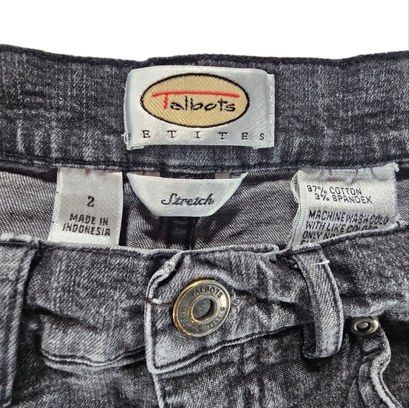 Talbots Stretch Black Jeans Size 2 - Picture 3 of 5